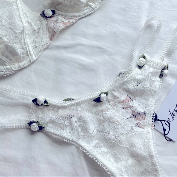 FOR LOVE & LEMONS Lou Lace Thong Panty - Picture 2 of 5
